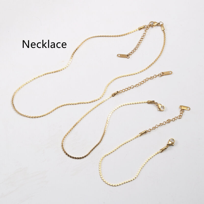 Titanium Steel Gold Plated Necklace