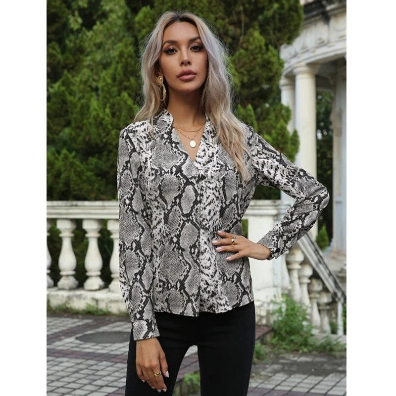 Long Sleeve Lapel Pattern Shirts