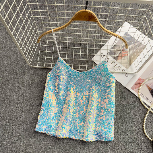 Foreign Style Short Loose Sleeveless Tops