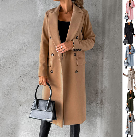 Long Sleeve Lapel Winter Coat