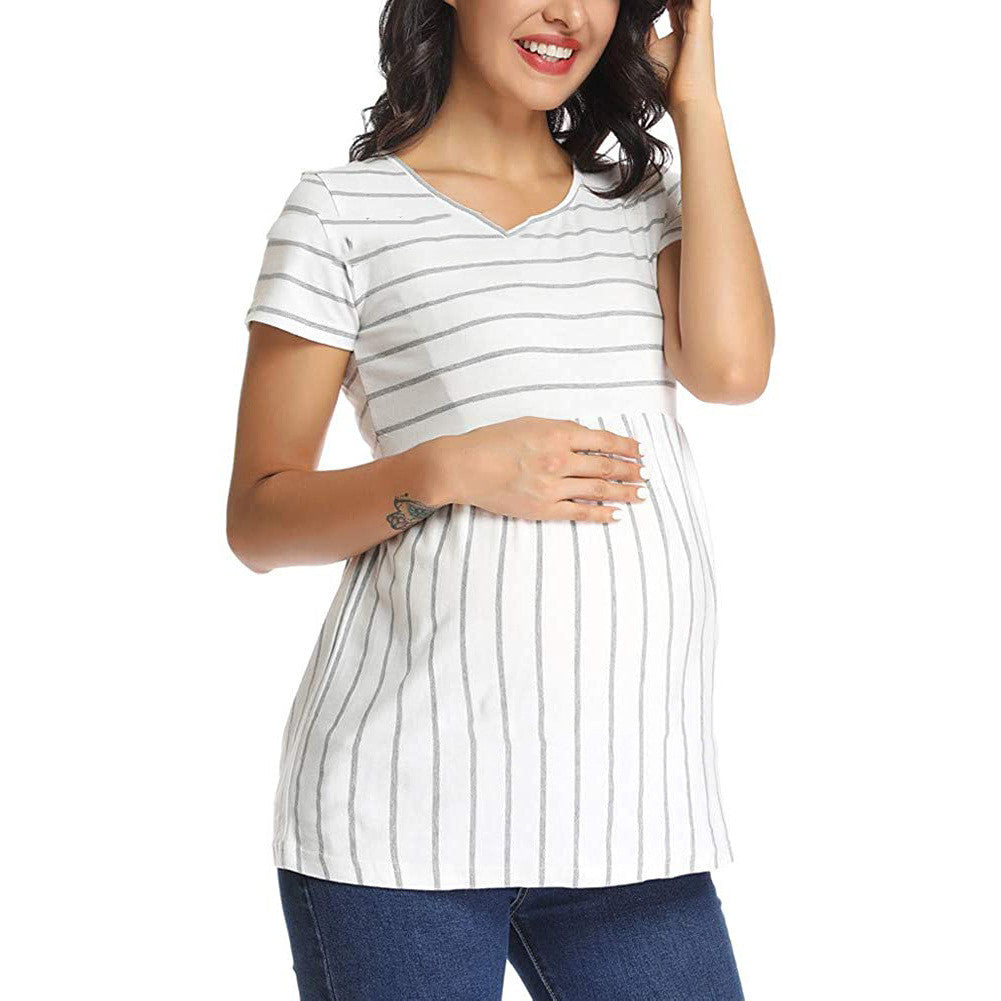 Pregnant Women Breastfeeding Polyester T-shirt