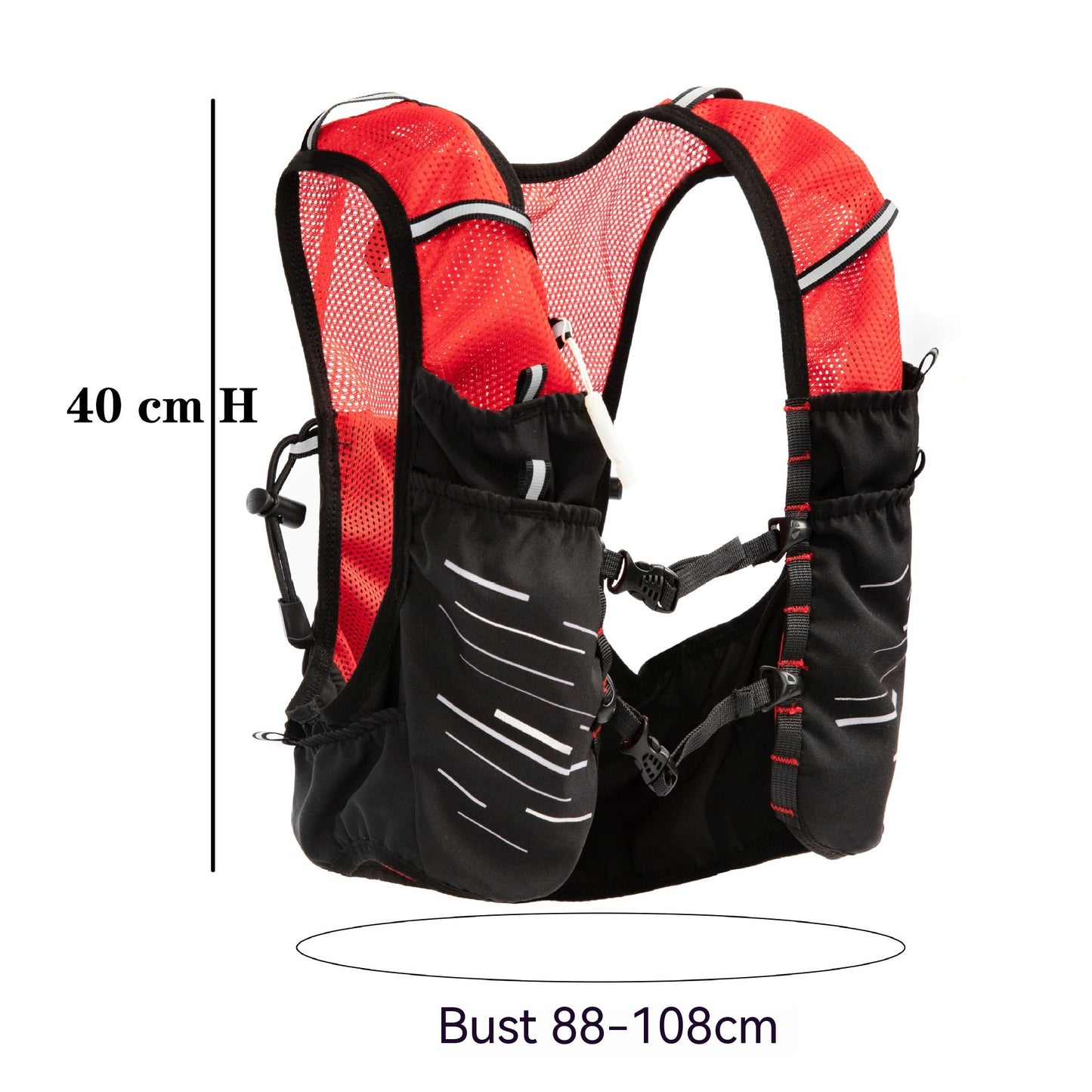 Marathon Running Backpack Containing Water Bag