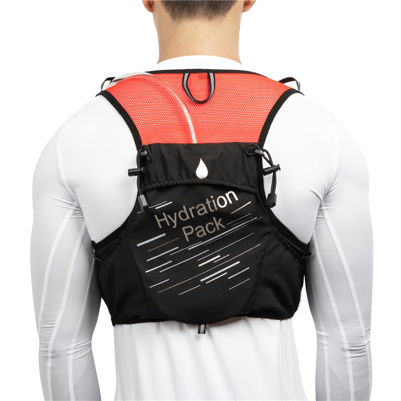 Marathon Running Backpack Containing Water Bag