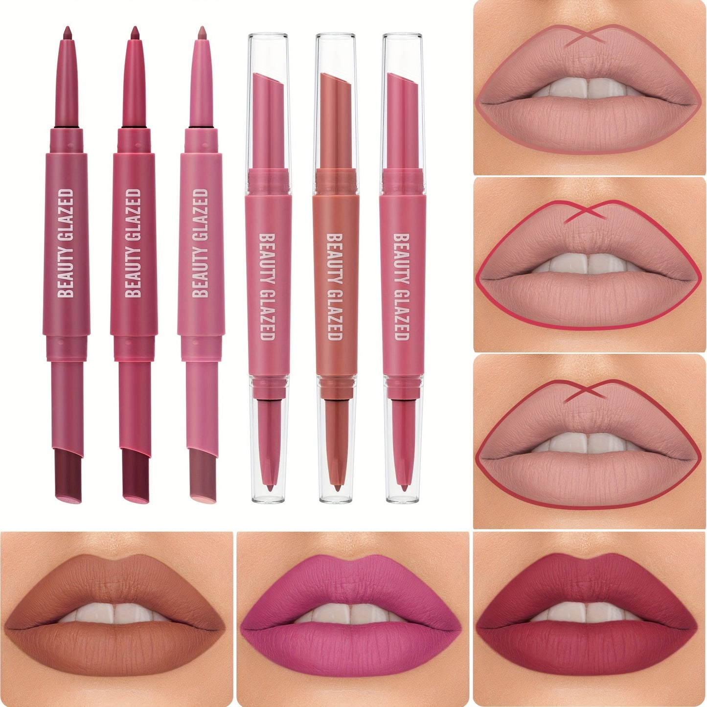 Double-headed Matte  Lipstick Lip Liner