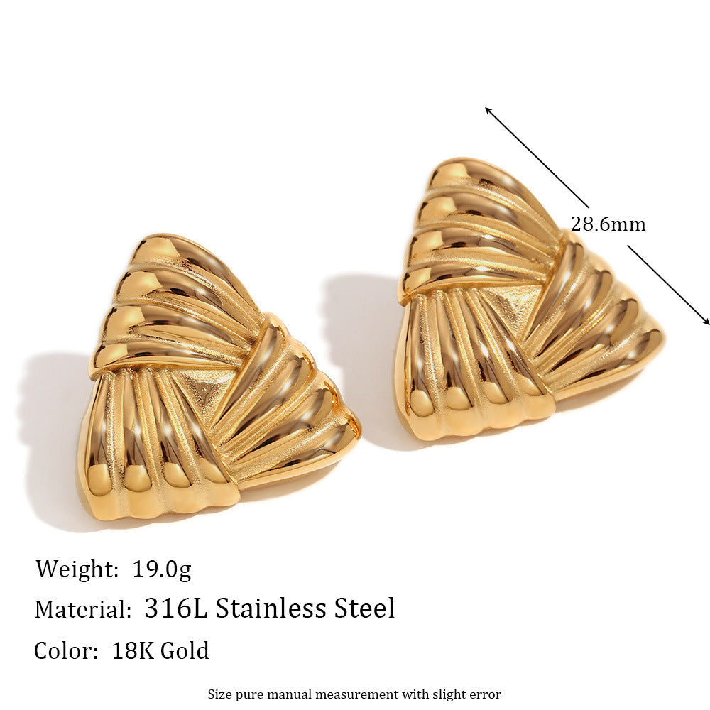 Triangular Stud Earrings