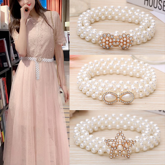 White Pearl Waist Chain Decoration