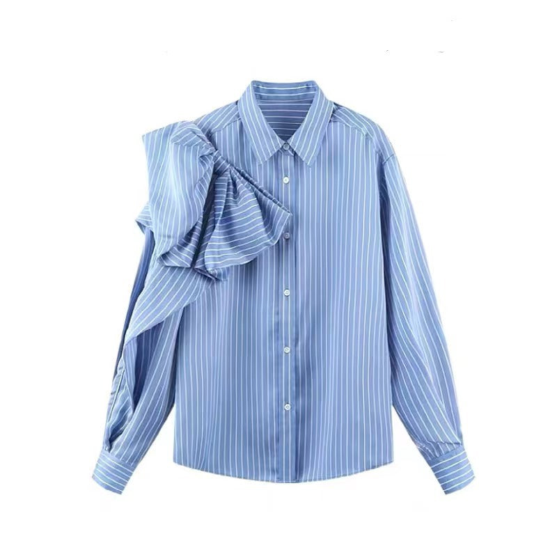 Casual Blue Striped Shirts