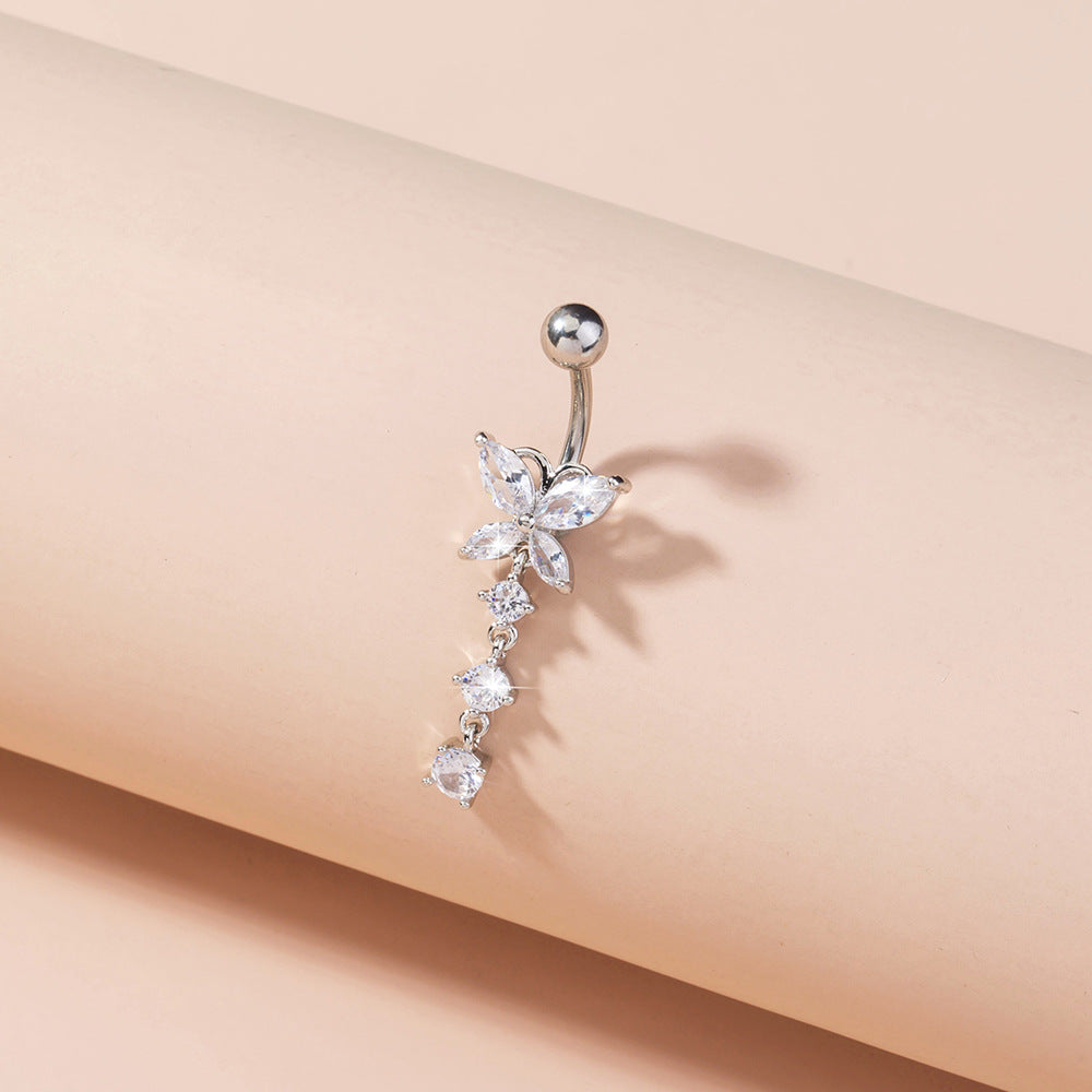 Butterfly Zircon Ring Piercing