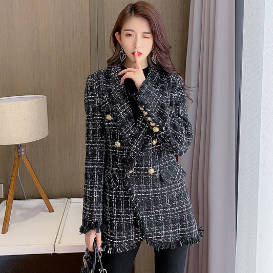 Temperament Tweed Small Fragrance Suit Jacket