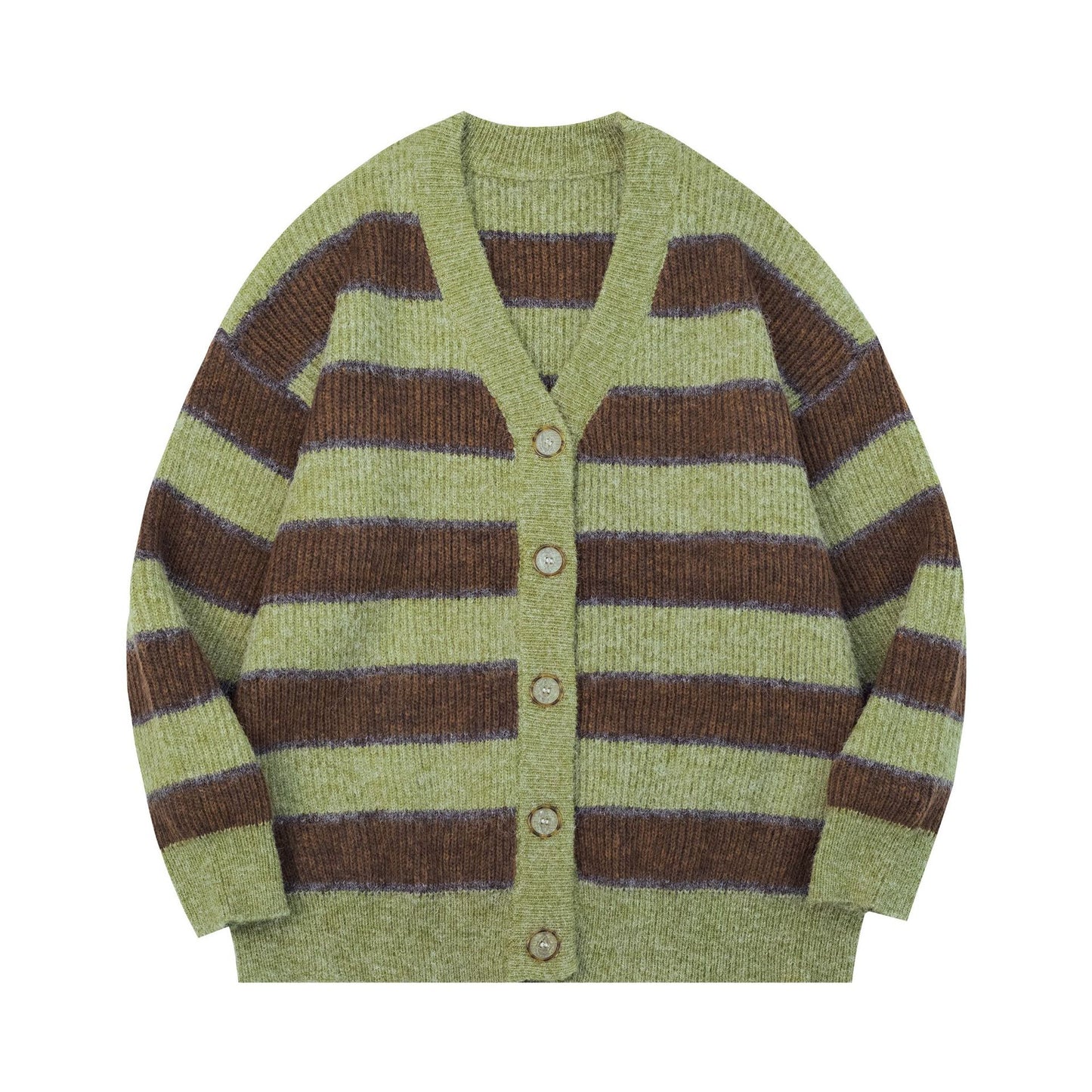 Cardigan Knit Striped Sweater