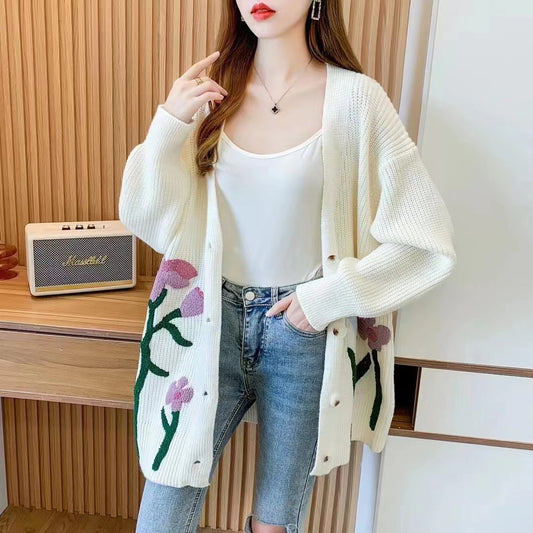 Fashionable Knitted Cardigan Top