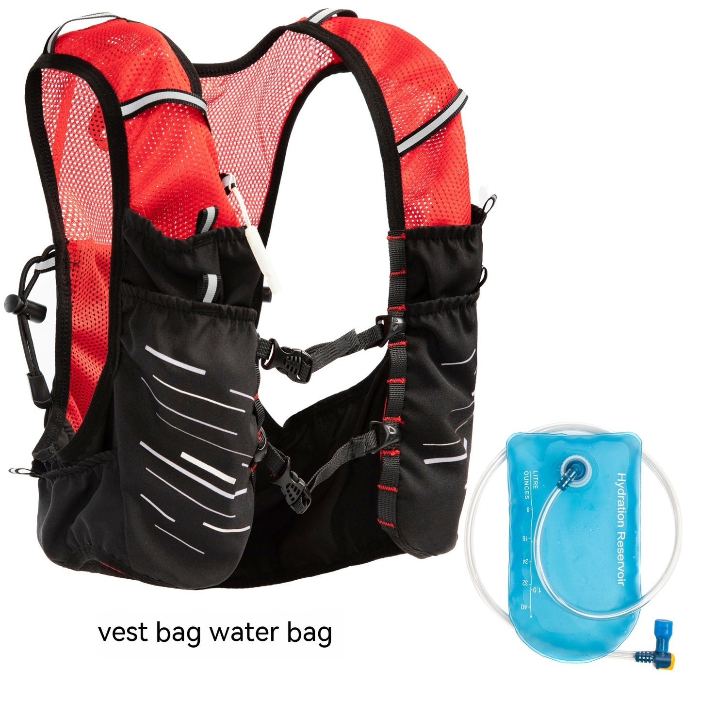 Marathon Running Backpack Containing Water Bag