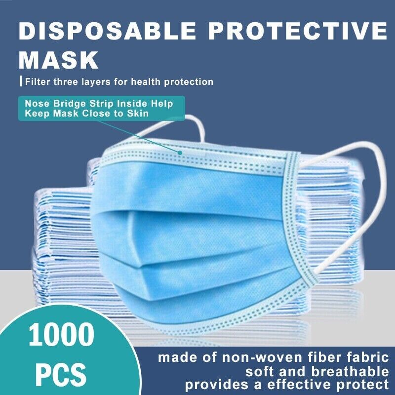 1000 Pcs Disposable Face Mask Non Medical