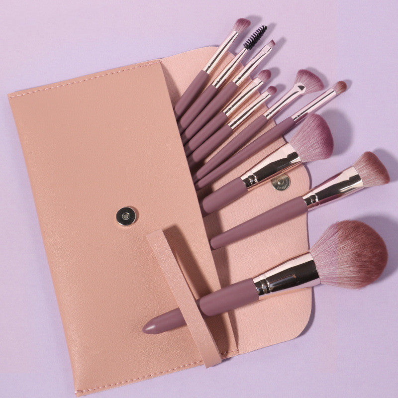 14 Piece Wooden Handle Makeup Brush Set