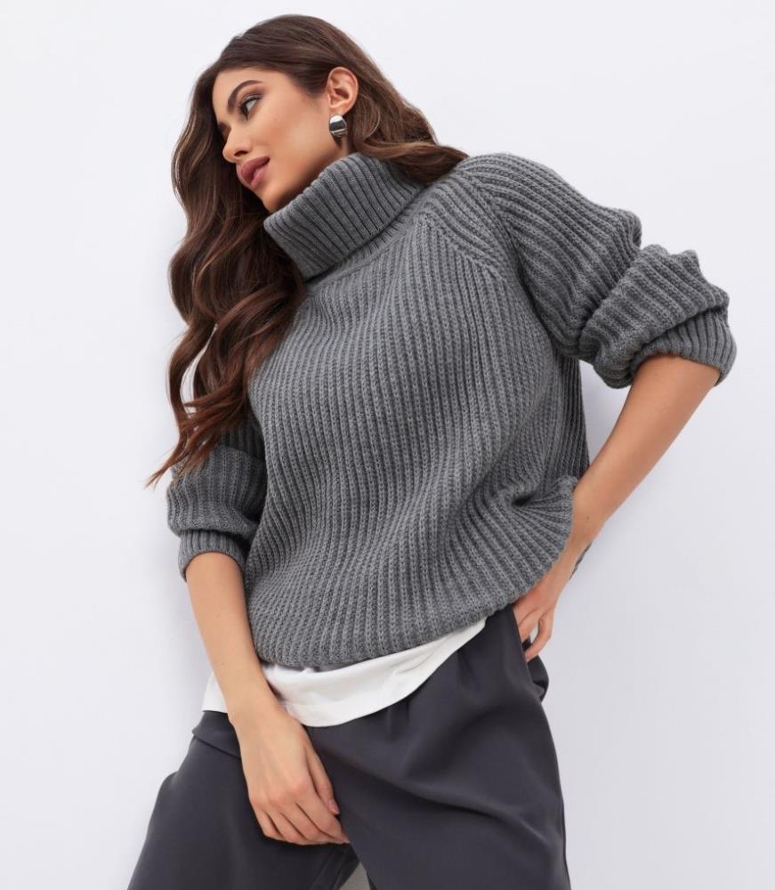 Women's Turtleneck Sweater Loose