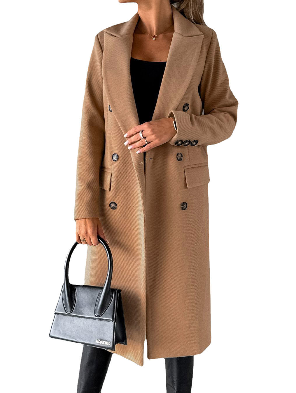 Long Sleeve Lapel Winter Coat