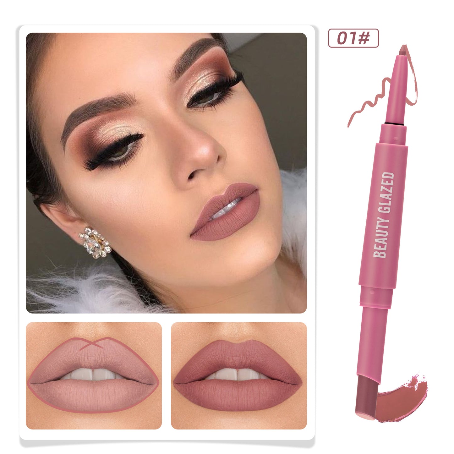 Double-headed Matte  Lipstick Lip Liner