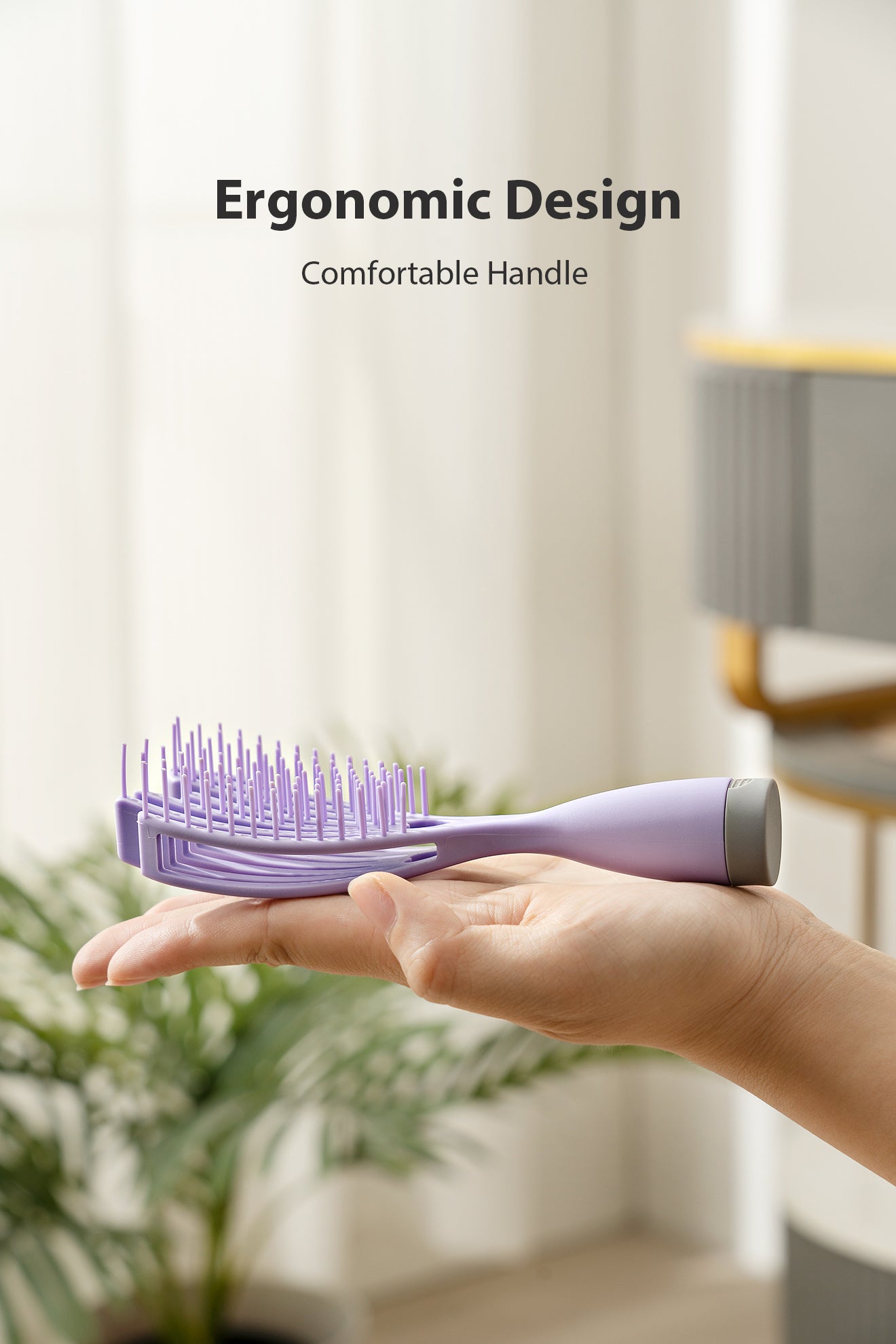 1pc Massage Hair Comb - Haircare Heatless Tool For Women And Men