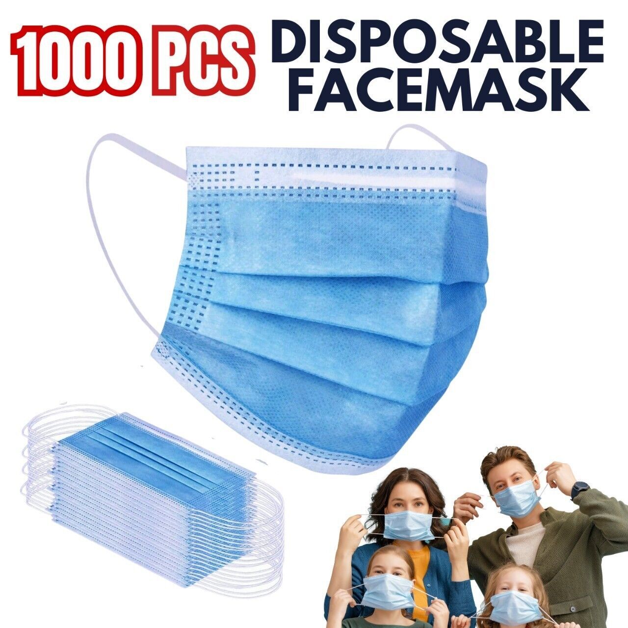 1000 Pcs Disposable Face Mask Non Medical