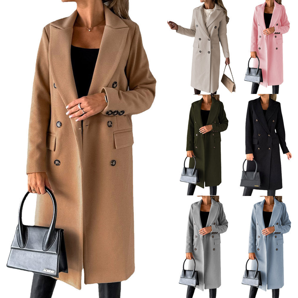 Long Sleeve Lapel Winter Coat